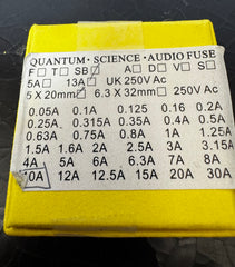 Used QSA 5x20mm Yellow 10A Slow Blow Fuse
